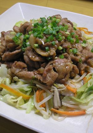 豚肉の野菜たっぷりニンニク醤油焼き -レシピのメイン写真