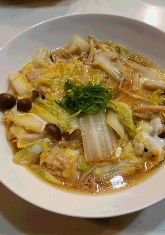 簡単！白菜とキノコの卵とじ-レシピのメイン写真