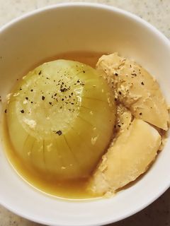 炊飯器で!!ササミとトロトロ玉ねぎスープ-レシピのメイン写真