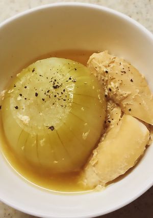 炊飯器で！！ササミとトロトロ玉ねぎスープ-レシピのメイン写真