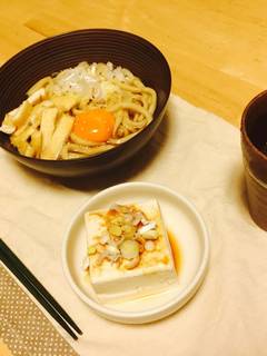 麺つゆで簡単！月見うどん by みぽりんクックママ