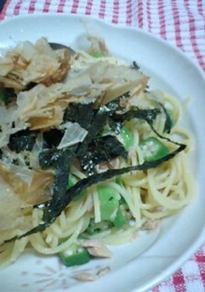 オクラとツナの和風パスタ-レシピのメイン写真