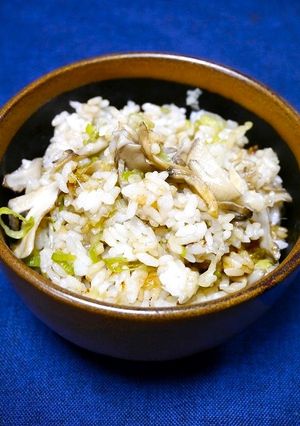 免疫力アップ！舞茸と葱の焦がし醤油ご飯-レシピのメイン写真