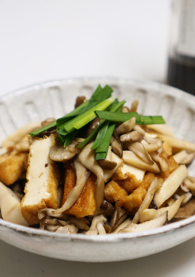 免疫力UPきのこと厚揚げのバター醤油炒め-レシピのメイン写真