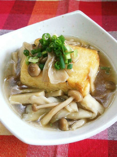 うどんスープdeきのこの豆腐あんかけ♪-レシピのメイン写真