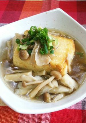 うどんスープdeきのこの豆腐あんかけ♪-レシピのメイン写真