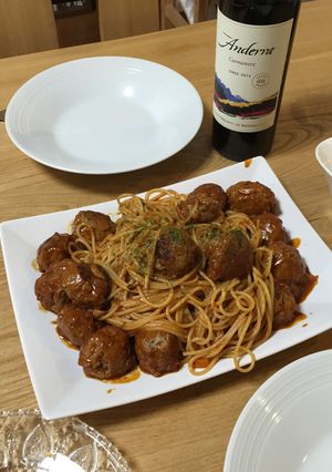 カリオストロの城のミートボールパスタ♪-レシピのメイン写真