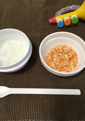 8か月離乳食。パプリカとササミのあんかけ-レシピのメイン写真