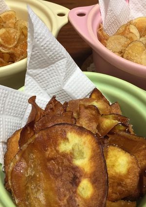手作りポテトチップスとさつまいもチップス-レシピのメイン写真