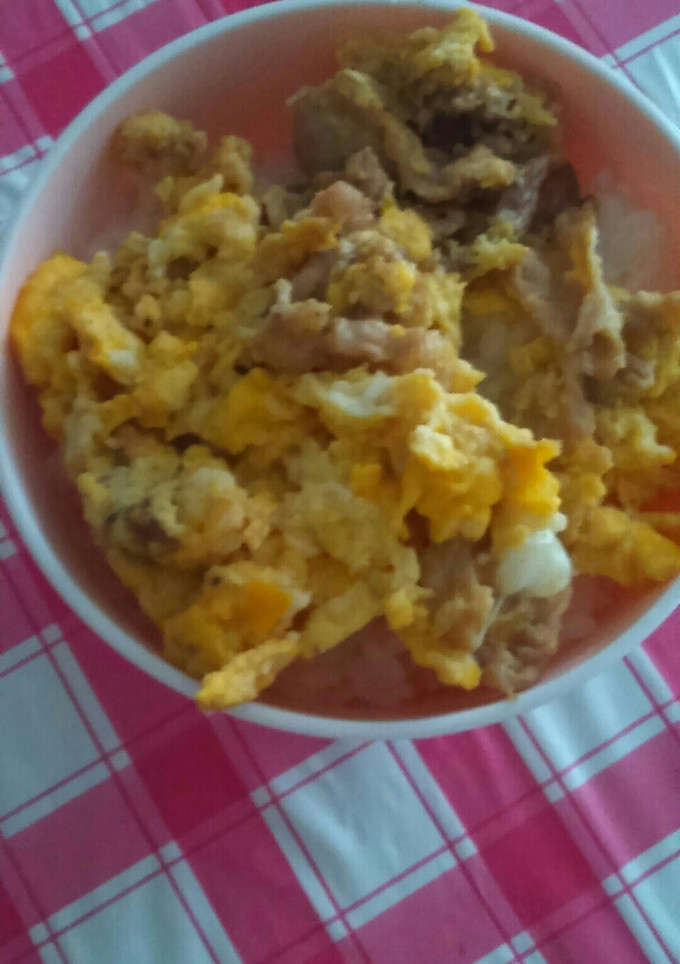 豚肉卵とじ丼~焼き肉のﾀﾚ風味~-レシピのメイン写真