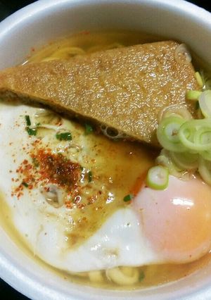 カップ麺アレンジ卵入☝どん兵衛編-レシピのメイン写真