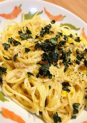 フライパン一つでなめ茸クリームパスタ-レシピのメイン写真