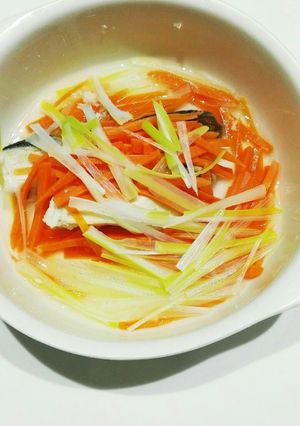 美味♪簡単♪ブリの酒蒸し☆葱&人参-レシピのメイン写真