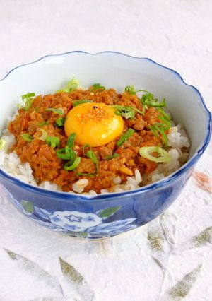フライパンで簡単☆和風キーマカレー丼！-レシピのメイン写真