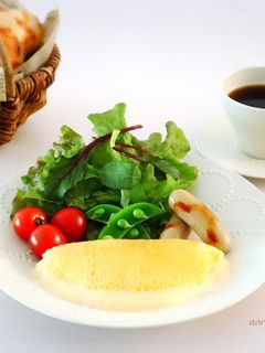 卵1個deふわふわ♡スフレオムレツ-レシピのメイン写真