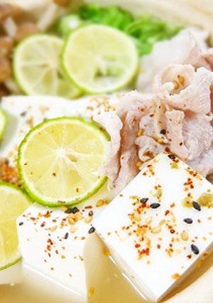 ひとり鍋　すだち香るお豆腐鍋-レシピのメイン写真