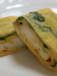 ほうれん草の胡麻和えリメイク☆甘い卵焼き-レシピのメイン写真