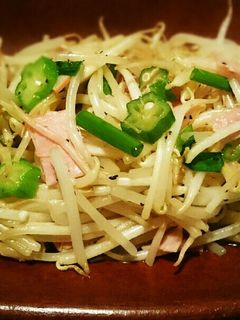 おくらともやしのシャキシャキ中華炒め-レシピのメイン写真