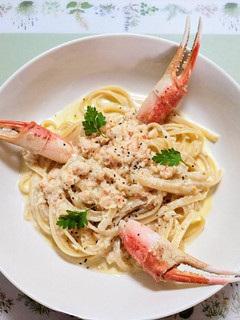 クリスマスにも!かにのクリームパスタ-レシピのメイン写真