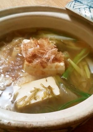 湯豆腐はめかぶダシで☆汁まで食す(๑´ڡ-レシピのメイン写真