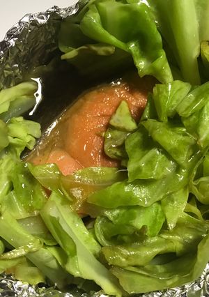 鮭とキャベツのホイル焼き-レシピのメイン写真