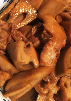 蓮根・蒟蒻・豚肉の炒め煮-レシピのメイン写真