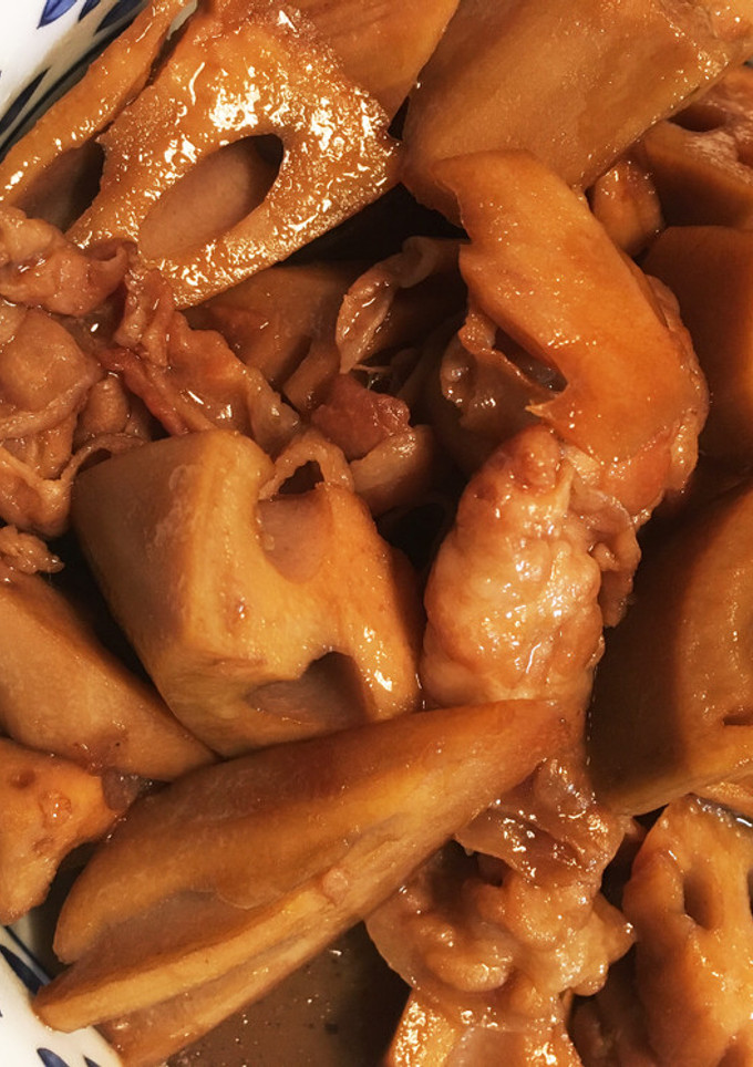 蓮根・蒟蒻・豚肉の炒め煮-レシピのメイン写真