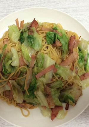 簡単❁レタスとベーコンのパスタ-レシピのメイン写真