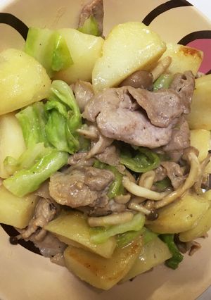 豚肉じゃがいもの味噌マヨ和え-レシピのメイン写真