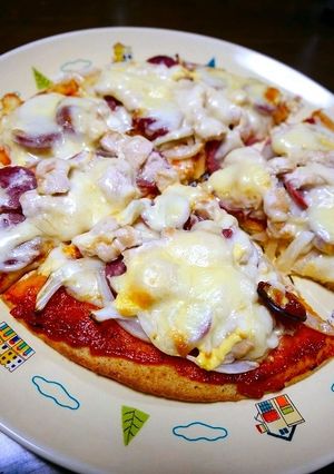 糖質制限!クリスマスに小麦粉なしピザ-レシピのメイン写真