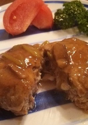 チーズイン照り焼きハンバーグ-レシピのメイン写真
