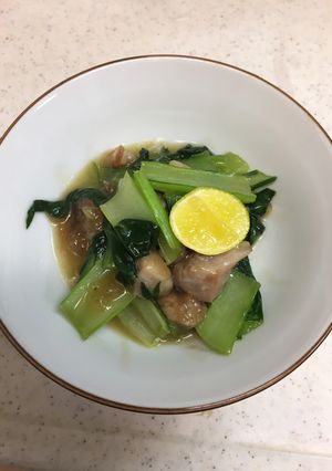 小松菜と鶏肉の旨煮-レシピのメイン写真