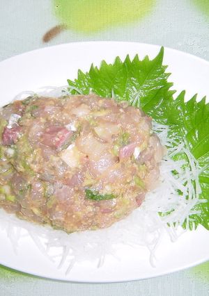 パックのお刺身で鯵のなめろう-レシピのメイン写真