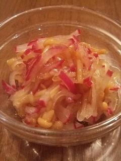 サラダ大根となめ茸の和え物-レシピのメイン写真
