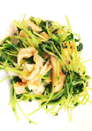 豆苗 胡麻油炒めver簡単-レシピのメイン写真