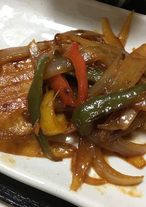 薄切り肉が厚切りに変身、ポークチャップ！-レシピのメイン写真