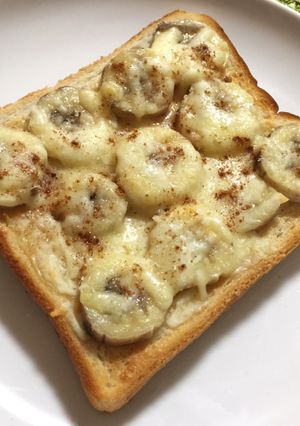 ピーナッツクリーム&バナナチーズトースト-レシピのメイン写真