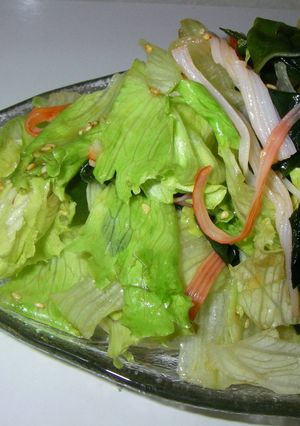 ちぎりレタスとワカメの中華サラダ-レシピのメイン写真