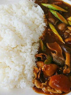 本格的☆キノコとアスパラ入りポークカレー-レシピのメイン写真