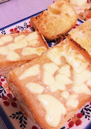 たらマヨ&スイートアーモンドトースト-レシピのメイン写真