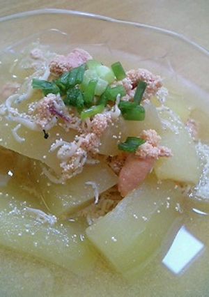 たらことシラスのスープでとろとろ冬瓜煮♡-レシピのメイン写真