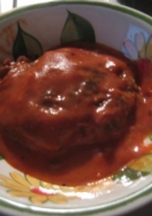 缶入りトマトスープで簡単煮混みハンバーグ-レシピのメイン写真