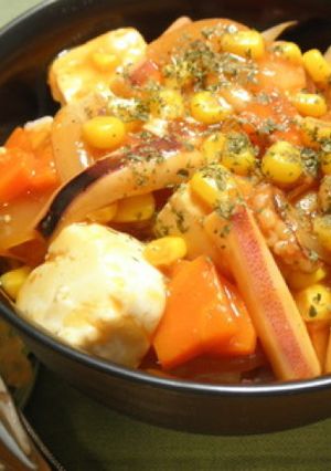 いかと豆腐のチリソース丼-レシピのメイン写真