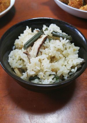 ☆しいたけと山菜のごはん☆-レシピのメイン写真