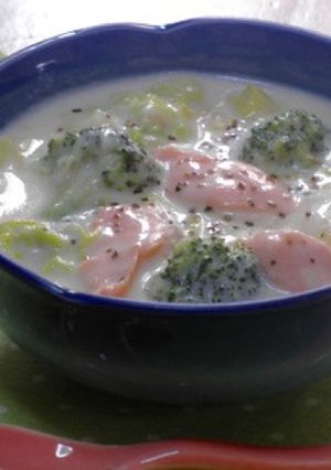 白菜と鮭のミルクスープ-レシピのメイン写真