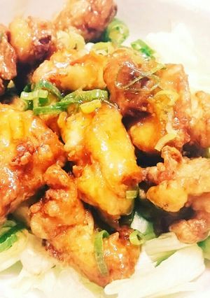 ジャム絡めの鶏ももの唐揚げ-レシピのメイン写真
