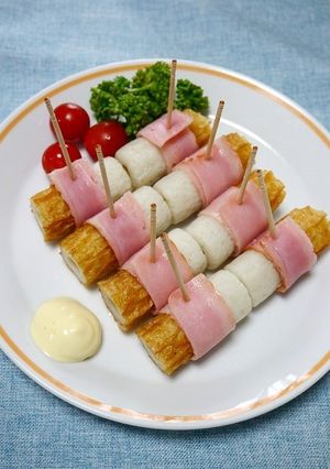 簡単！ちくわのベーコンマキマキ-レシピのメイン写真