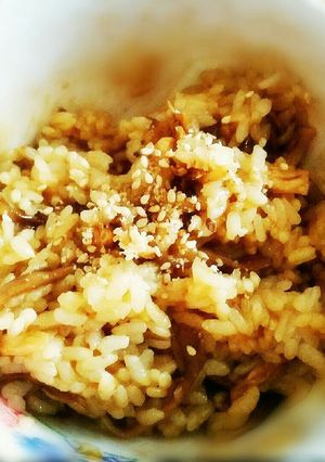 簡単レンジで美味1人前マイタケ混ぜご飯♡-レシピのメイン写真