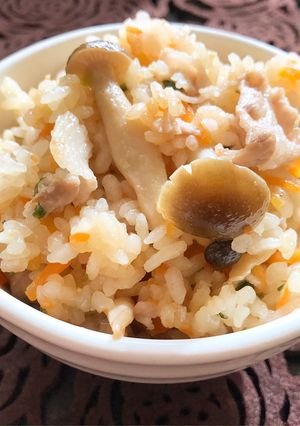 簡単！しっかり味の炊き込みご飯！！-レシピのメイン写真