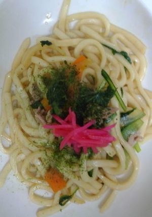 簡単!麵つゆ de 焼きうどん♪-レシピのメイン写真